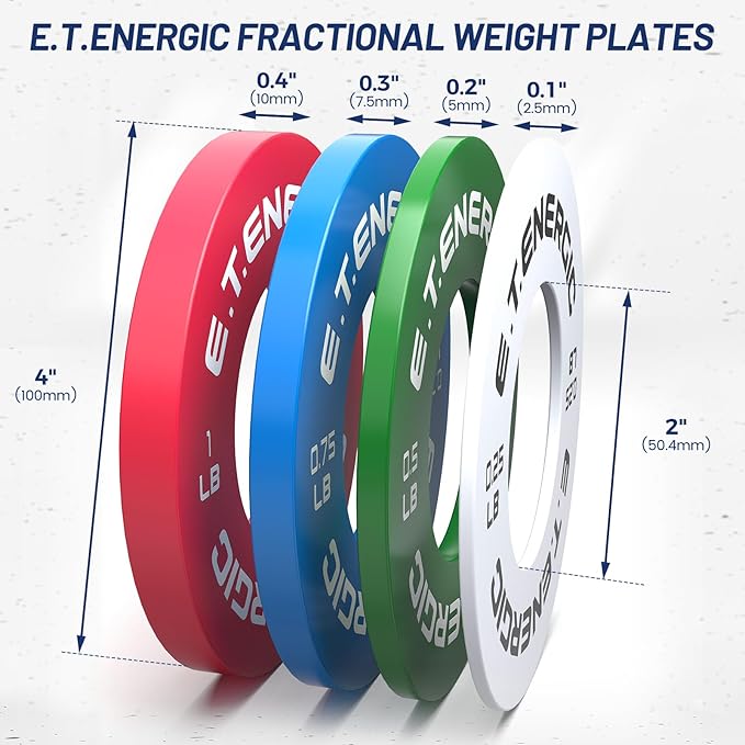 Fractional Weight Plates Set, Odorless Micro Weight Plates for Olympic Barbells for Change Plates Strength Training