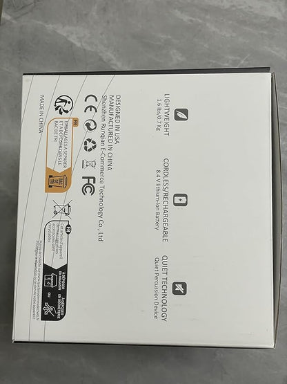 HYAKO F1 4-Heads Handheld Electric Deep Tissue Body Massager – Portable Orbital Professional Muscle Massager Tool for Easing Shoulder and Back Tension and Chiropractic Tool for Myofascial Release