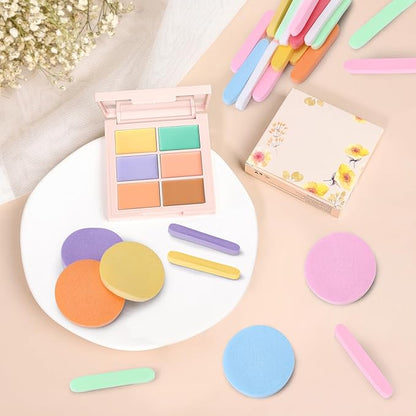 480 Pcs Compressed Facial Sponges for Makeup Removal & Exfoliating Premium Face Cleansing Sponge Pads for Women & Girls Soft Wash Round Sponge Spa & Daily Use，Multiple colors