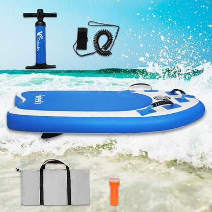 Freein Body Board Inflatable, Surfboards BodyBoards for Beach River, Foldable Design for Easy Storage and Transport Anywhere