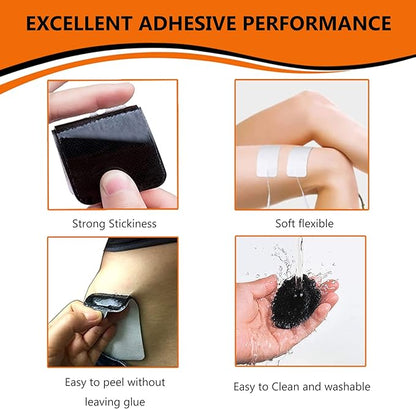 10PCS TENS Unit Replacement Pads 2x4, Reusable Electrodes for Muscle Stimulator Machine, Compatible with AUVON TENS, TENS 7000, Etekcity Tens Unit