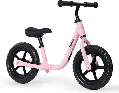 12 inch Toddler Balance Bike Adjustable Handlebar & Seat Anti-Slip Grip Suitable for 2-5 Years Old with Footrest Lightweight for Tolddlers Boys Girls Multiple Colors to Choose