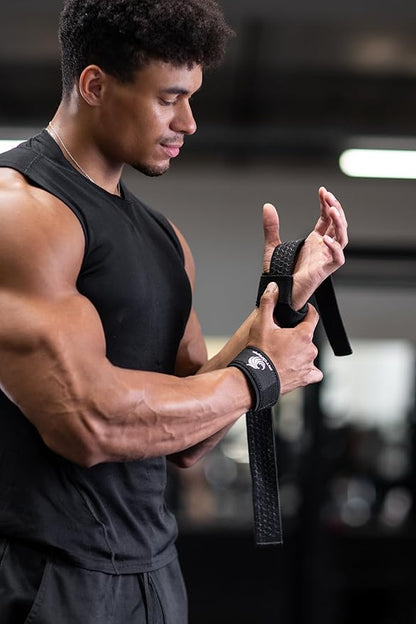 Fitgriff® Lifting Straps & Wrist Wraps (Bundle) Superior Support for Weightlifting & Gym Workouts - for Men and Women