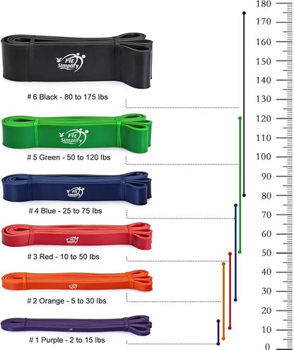 Fit Simplify Pull Up Assist Resistance Bands for Fitness, Physical Therapy, Stretching, Mobility and Exercise