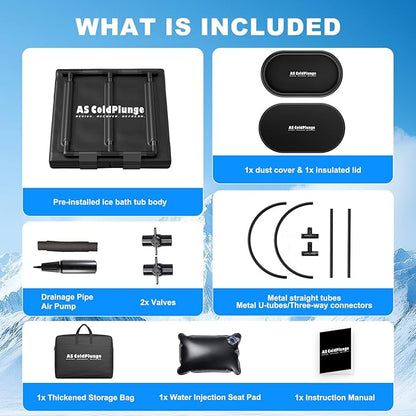 Ice Bath Chiller & Cold Plunge Tub Kit, 1/3HP Cold Plunge Chiller with External Pump & Filter, Upgraded XXL 148Gal Ice Pod, Cold Plunge Tub with Water Chiller for Cold Therapy Recovery