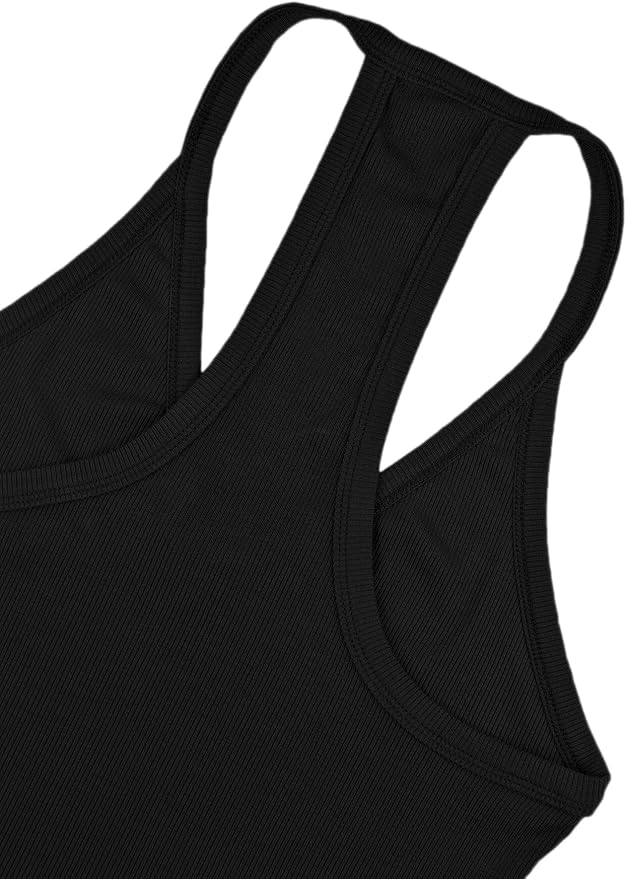 iGENJUN Workout Tops for Women Racerback Basic Tank Summer 2025 Camisole V Neck Slim Fit Ribbed Sleeveless