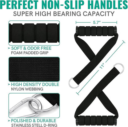 Aihoye Resistance Bands for Working Out, Exercise Bands with Handles, Stretch Bands for Exercise, Workout Bands with Door Anchors for Physical Therapy & Strength Training