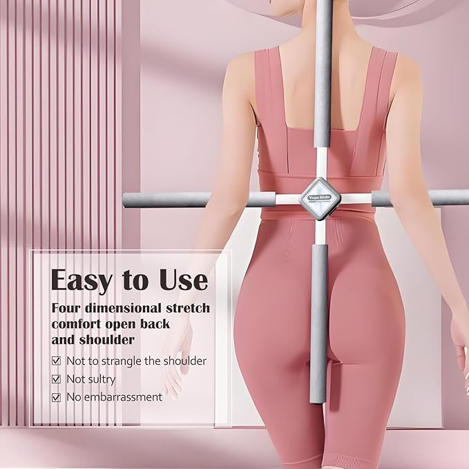 Back Straightener Posture Corrector|Yoga Stick Stretching Tool for Women and Men|Portable Posture Corrector Pole,Stretch Mobility Stick, Physical Workout Exercise Dowel