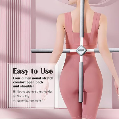 Back Straightener Posture Corrector|Yoga Stick Stretching Tool for Women and Men|Portable Posture Corrector Pole,Stretch Mobility Stick, Physical Workout Exercise Dowel