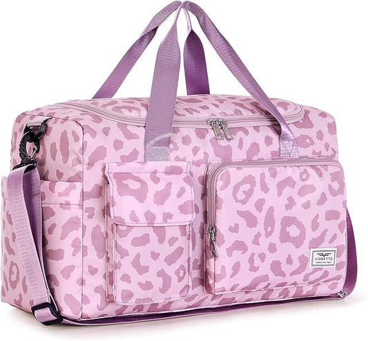 FIORETTO Women's Gym Duffle Bag with Shoes Compartment, 37L Capacity, Ideal for Travel, Gym, Sports, Duffel, Weekender