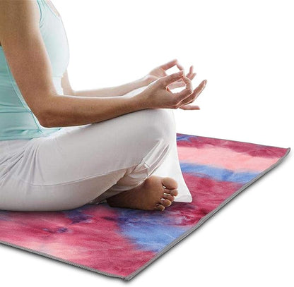 Yoga Towel, Non-Slip Hot Yoga Towel Anti-Slip Waffle Texture, 100% Absorbent Odorless Microfiber Yoga Blanket, Standard Size 72 x 24 x 0.2 inches Cushion Towel for Hot Yoga, Bikram, Pilates1