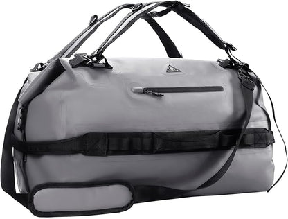 Haimont Large Waterproof Duffel Backpack Roll-Top Heavy Duty Dry Duffle Bag for Boating, Travel, Motorcycle, Kayaking, Camping, 60L