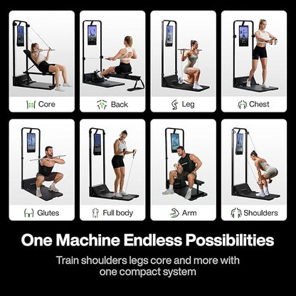 Home Gym, Smart AI-Powered Multi-Functional Smith Machine for Full Body Strength Training, All-in-one Gym Equipment, Digital Weight System, Workout Station, Squat Rack, Gym Monster 2