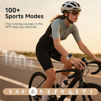 2025 SOUYIE Smart Watch for Men and Women with SOS Emergency Alert, 1.85" AMOLED Fitness Tracker with 100+ Sports Modes, Heart Rate, SpO2, Sleep Monitor, IP68 Waterproof, Compatible Android and iPhone