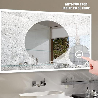 LED Bathroom Mirror with Lights 55 x 36 Inch,