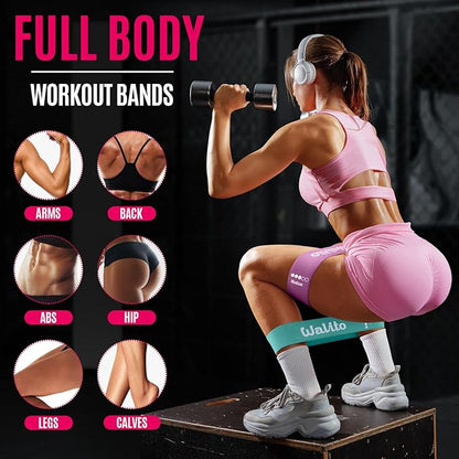 Fabric Resistance Bands for Working Out - Booty Bands for Legs -Glutes Training for Women and Men - Exercise Bands for Squats, Yoga, Physical Therapy -Home Gym Fitness