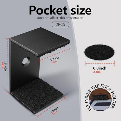 Hockey Stick Display Holder Wall Mount, Hockey Stick Storage Rack, Ice Hockey Stick Hangers for Hockey Room Decor Boys, Supports Vertical、Diagonal、Horizontal Display- Black