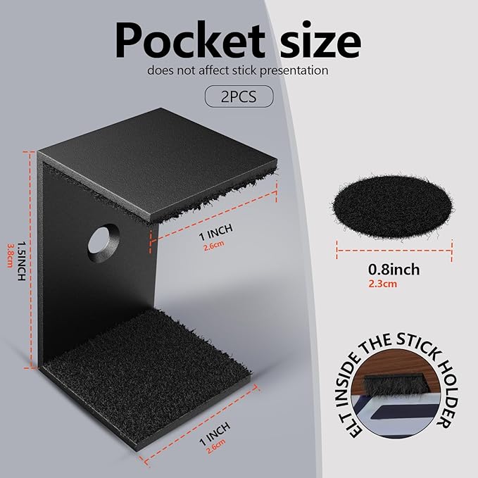 Hockey Stick Display Holder Wall Mount, Hockey Stick Storage Rack, Ice Hockey Stick Hangers for Hockey Room Decor Boys, Supports Vertical、Diagonal、Horizontal Display- Black