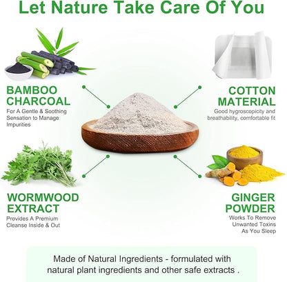 20PCS Upgrade Foot Pads, 2-in-1 Natural Bamboo Vinegar Ginger Powder Foot Pads