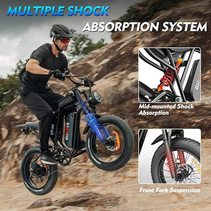 Electric Bike for Adults, Powerful 750W/ 1000W Peak Motor,Up to 25/30MPH, Max 25-45 Miles Long Range, 748.8/624 Wh Removable Battery,Ebike for Mountain,Snow,Sand,Road,Commuter