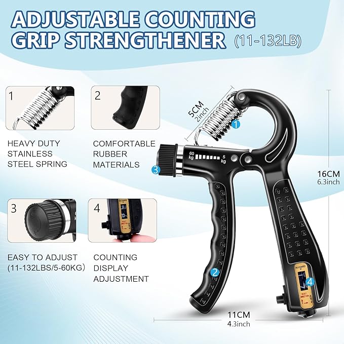 10 Pack Grip Strength Trainer Kit