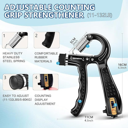 10 Pack Grip Strength Trainer Kit