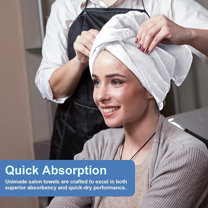 48 Pack Hand Towels Set - Highly Absorbent and Quick Drying Microfiber Gym Towels, Premium Wash Cloths for Bathroom, Salon, Gym, Shower, Hotel, and Spa - 16x27 inch (White)