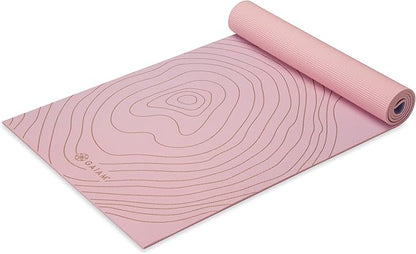 Gaiam Yoga Mat - Premium 6mm Print Extra Thick Non Slip Exercise & Fitness Mat for All Types of Yoga, Pilates & Floor Workouts (68"L x 24"W x 6mm Thick)