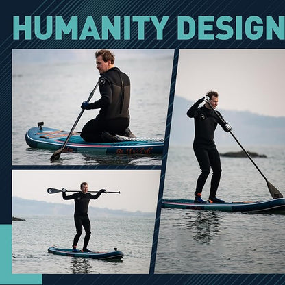 InnoExpo 11' Inflatable Stand Up Paddle Boards with Premium Accessories, Wide Stable SUP Paddle Board Design, Non-Slip Comfort Deck for Youth & Adults