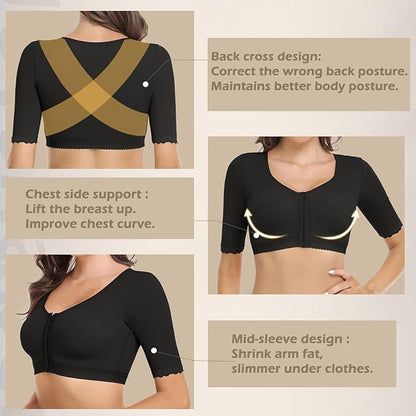 JOYSHAPER Upper Arm Shapers for Women Compression Sleeves Shapewear Crop Top Slimming Arm Slimmer Vest