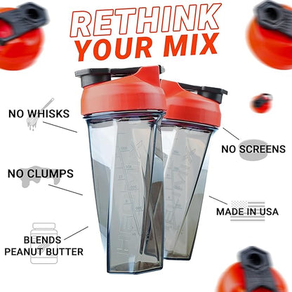 HELIMIX 2.0 Vortex Blender Shaker Bottle, 29 Fluid Ounces, Plastic, No Shaking Accessories Needed, Odor Resistant, Leak Proof, Durable, Easy to Clean, Sturdy Loop for Transport