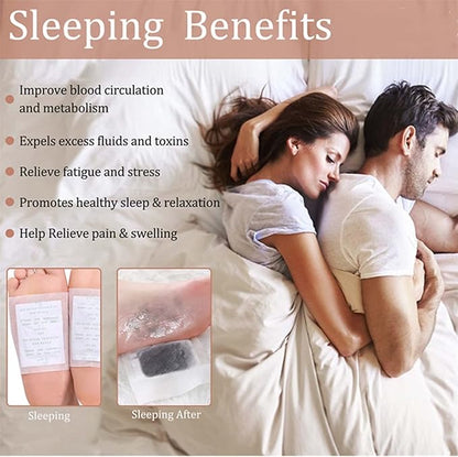 Foot Pads 100 Pieces-Premium Ginger Powder Bamboo Vinegar Feet Pads,Deep Cleansing Foot Patches for Feet Care