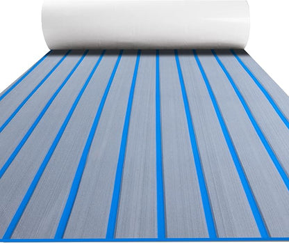 FOCEAN Boat Flooring EVA Foam Boat Decking Faux Teak Marine Flooring Boat Mat Boat Carpet Sheet for Motorboat RV Yacht Kayak Surfboard, 94.5"x 47.2"/35.4"/23.6"/15.7"
