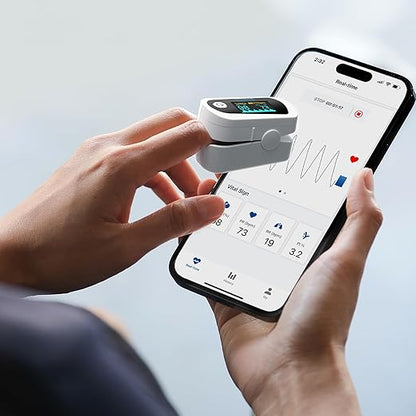 Innovo FSA/HSA Eligible iP900BP-B Fingertip Pulse Oximeter, Blood Oxygen Monitor with Free App, Plethysmograph, and Perfusion Index (with Bluetooth)
