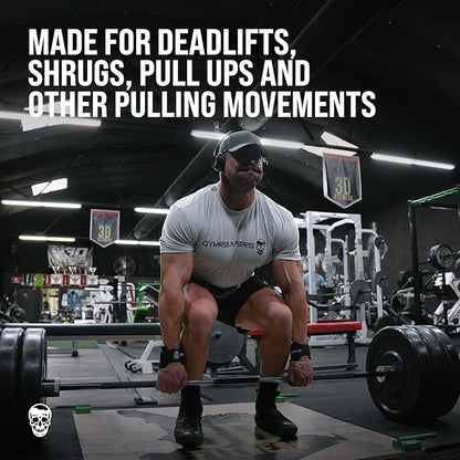 Gymreapers Weight Lifting Hooks (Pair), Heavy Duty Power Wrist Straps Hand Grip Support For Deadlifts, Pull Ups, Shrugs - Gym Gloves For Men and Women