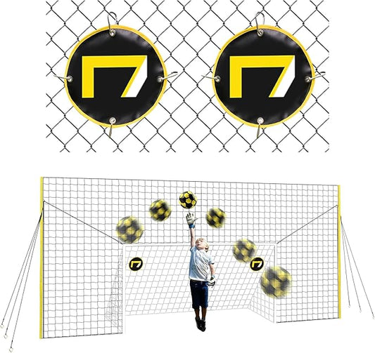 3-in-1 Soccer Training Rebounder & Goal Backstop Net - Soccer Goal for Volley, Passing, Solo Training - Outdoor Sports, Backyard Games