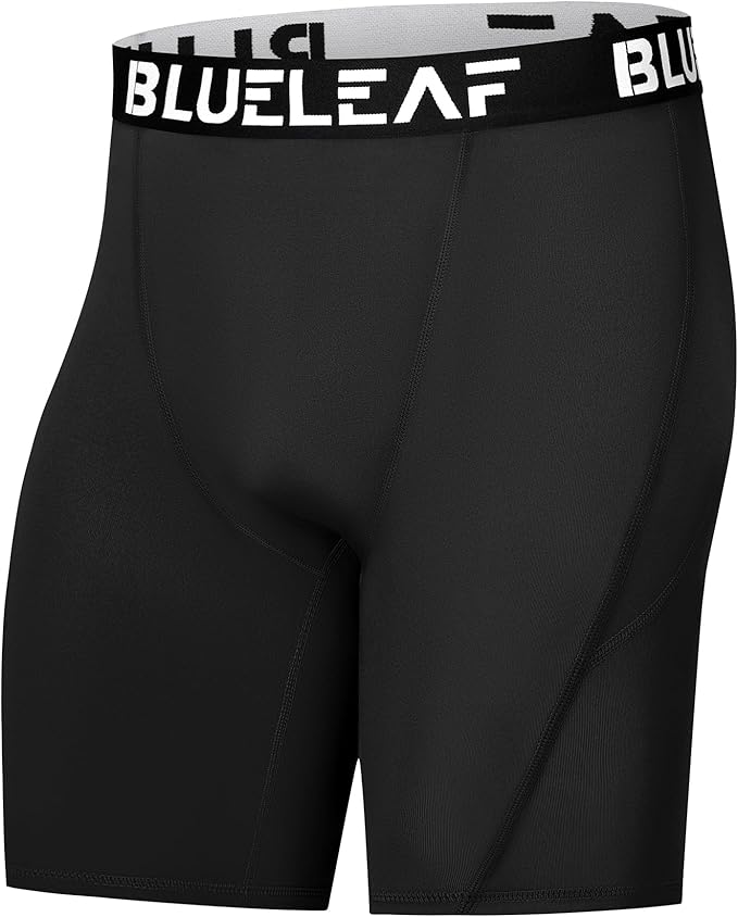 Blueleaf Men's Compression Shorts Sports Running Spandex Shorts Performance Athletic Workout Base Layer Underwear