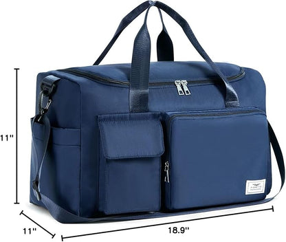 FIORETTO Women's Gym Duffle Bag with Shoes Compartment, 37L Capacity, Ideal for Travel, Gym, Sports, Duffel, Weekender