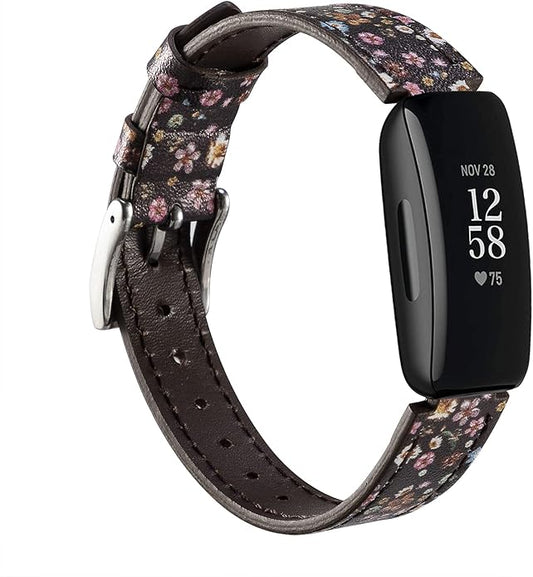 Leather Bands Compatible for Fitbit Inspire 3/2, Classic Wristbands Accessories Strap Replacement Band for Fitbit Inspire 3 Fitness Tracker Women Men
