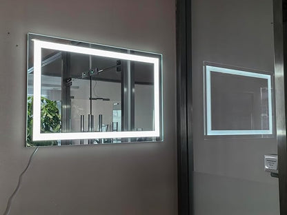 Led Mirror for Bathroom 36X24 inch Vanity Mirror 6000K Super