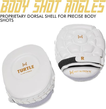 HIT N MOVE Turtle Boxing Mitts and Pads Suitable for Boxing Gloves Men, Boxing Equipment, MMA Gloves Men, UFC Gloves, Boxing Mitts Leather, Training Gear for Athletes, High-Performance Focus Mitts