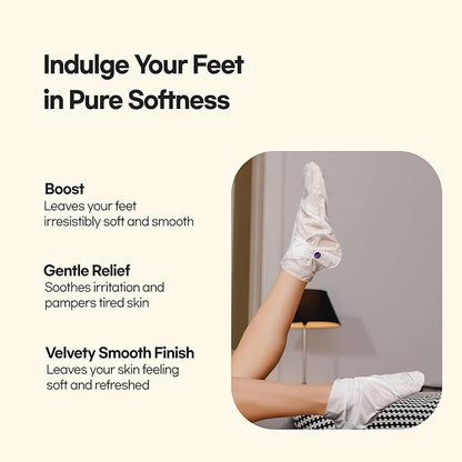 Epielle Hydrating Hand & Foot Masks 12 Pairs, Deep Moisturizing Socks & Gloves, Soften Dry Hands & Cracked Heels with Shea Butter & Jojoba Oil, Korean Skin Care, Foot Spa, Self Care Gifts for Women