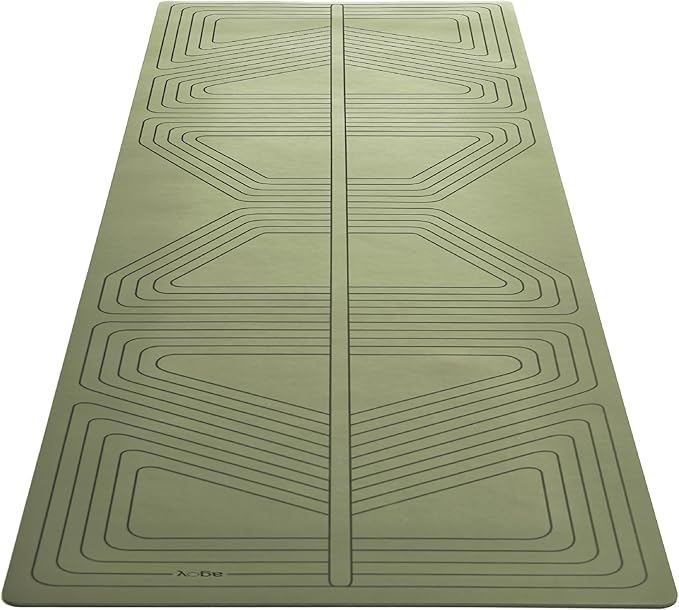agoy Pro+ Warrior - Premium Non-Slip Yoga Mat – Eco-Conscious Design - PU Mat With Wet/Dry Grip+ - Focus Alignment - Lazer-Etched Technology - A Portable Standard Size Mat for All Styles of Yoga