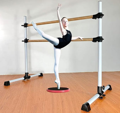 4 Ft Portable Wood Ballet Barre Ballet Bar Dance Barre Freestanding with Carry Bag