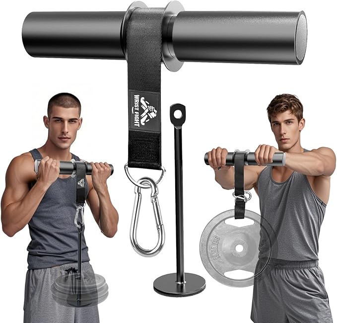 Forearm Strengthener Roller with Loading Pin and Thick Foam Grip – Multi-Functional Wrist Roller & Arm Blaster for Forearm, Wrist, and Grip Strength Training