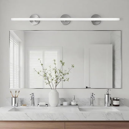 20x40 Inch Nickel Bathroom Mirror for Wall, Aluminum Frame Rectangle Rectangular Vanity Mirror, Modern Large for Bedroom, Living Room, Horizontal or Vertical