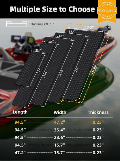 FOCEAN Boat Flooring EVA Foam Boat Decking Faux Teak Marine Flooring Boat Mat Boat Carpet Sheet for Motorboat RV Yacht Kayak Surfboard, 94.5"x 47.2"/35.4"/23.6"/15.7"