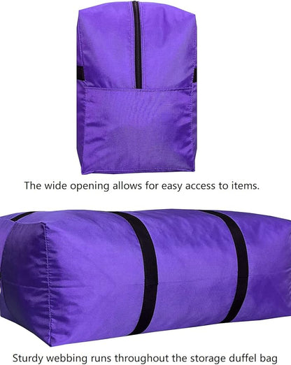 Extra Large Storage Duffle Bag with Zippers and Handles, Big Foldable Duffle Bag for Travel