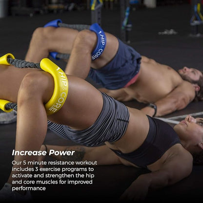 Crossover Symmetry Hip & Core System - Loop Resistance Home Workout Bands to Stretch and Strengthen Legs, Butt, HIPS, Thighs and Glutes, Includes Online Exercise & Training Guide