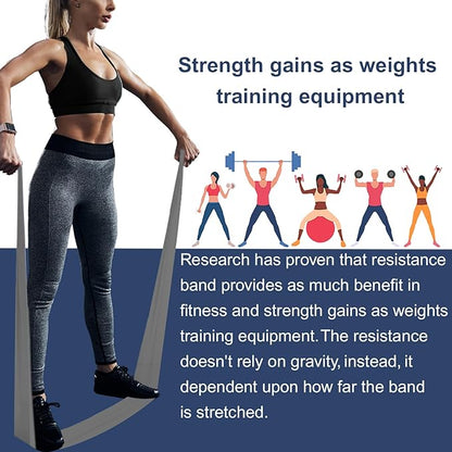 Resistance Bands,Professional Long Non-Latex Elastic Stretch Bands,Exercise Bands for Physical Therapy, Yoga, Pilates, Rehab, at-Home or The Gym Workouts, Strength Training